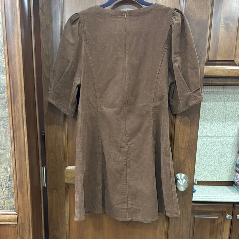 Rylee + Cru Chocolate Corduroy Dress - Picture 2 of 4